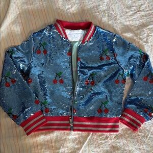 Stella McCartney Kids Sequin Jacket - Blue and Red